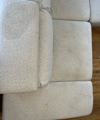 Couch with stains